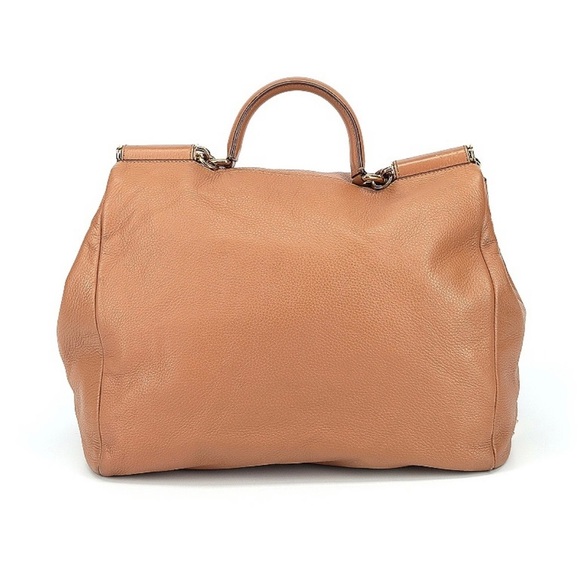 Dolce & Gabbana Miss Sicily Camel Brown Deerskin Leather Purse - Picture 2 of 15